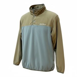 Eddie Bauer Men's Large Fleece Pullover Sweatshirt Quarter Snap
